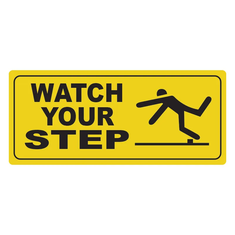 MMC SAFETY SIGNAGE YS-763 YELLOW VINYL/PVC/ALLOY WATCH YOUR STEP